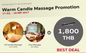 Sakura Spa Body Warm Candle Massage Promotion
